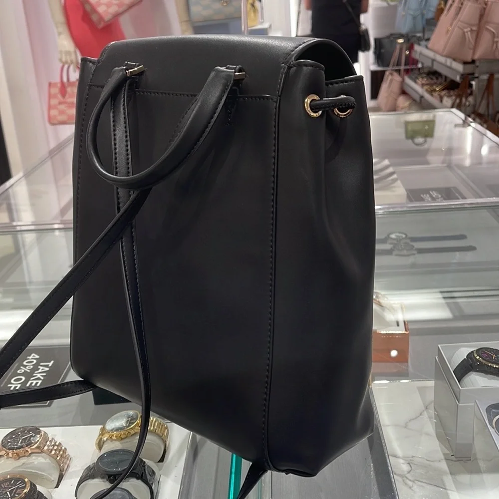 Michael Kors Backpack Bag Phoebe Medium Flap Drawstring Backpack Black 

NWT - Picture 14 of 16